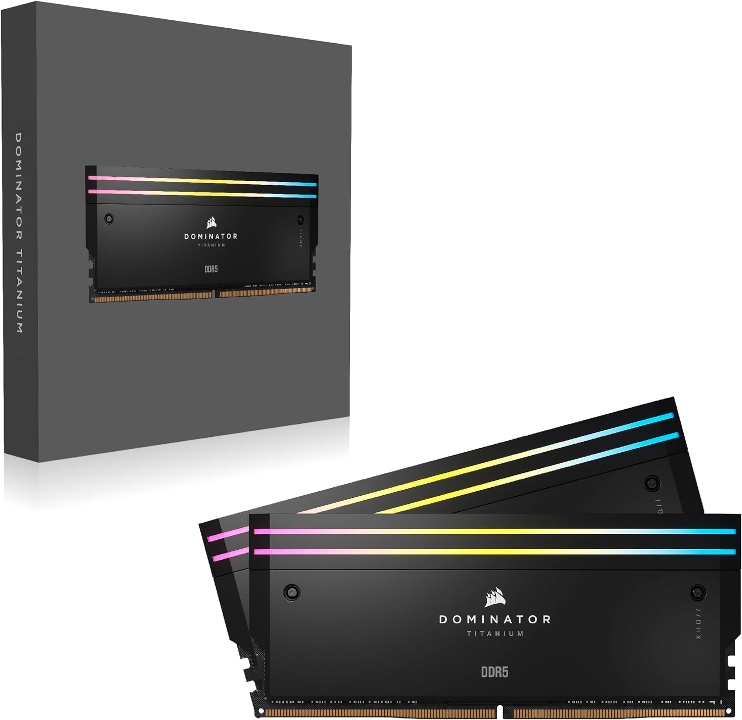 Corsair Dominator Titanium 32GB (2x16GB) 7200MHz DDR5 Memory Kit Black Corsair Dominator Titanium 32GB (2x16GB) 7200MHz DDR5 Memory Kit Black